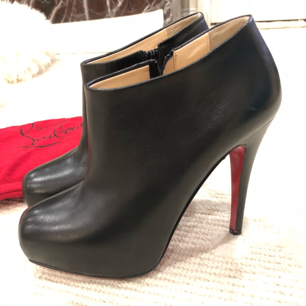 AUTH Louboutin Ankle Booties 120mm